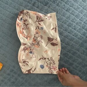 Floral Strapless Bustier Top